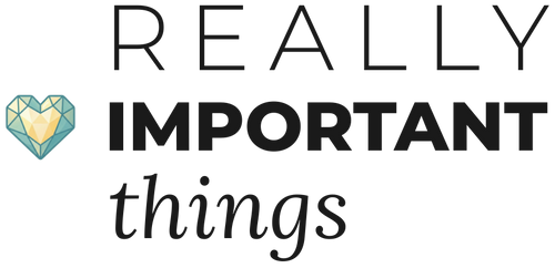 Logo with 'RIt' and 'REALLY IMPORTANT things' text on a white background